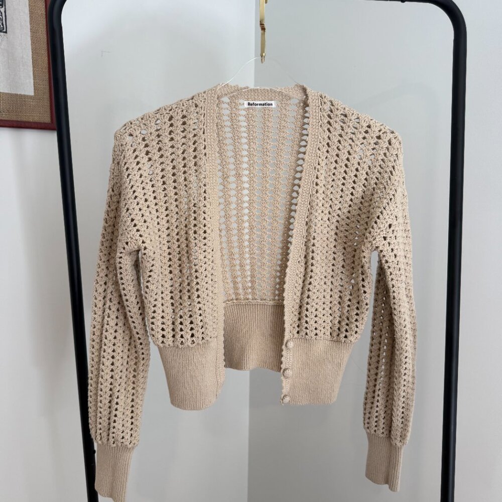 Reformation Crochet Cardigan - Size XS (Like New)